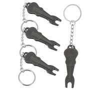 Toyvian Kit 4 Pièces en Plastique pour Guitare Acoustique - Enrouleur de Cordes, Extracteur de Chevilles de Chevalet, Coupe-cordes Porte-clés, Outil Compact pour Changement Rapide