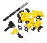 Toyvian Kit Abreuvoir pour Volailles Automatique Polyvalent 12 Tétines Jaunes, Clé Et Foret Inclus, Système D’Alimentation D’Eau pour Poulets, Canards Et Cailles en Élevage Prairie
