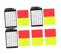 Toyvian Kit Arbitre Football Cartes Rouge et Jaune PVC avec Étui Stylo et Feuilles de Score Jeu Complet Conforme aux Normes Officielles pour Compétitions Sportives et Stades