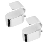 Toyvian Kit avec Supports de Tube 2pcs en Alliage de Zinc Support d'extrémité de Tige Fixation 2 Trous pour Tringle penderie Dressing buanderie Rangement Efficace