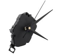 Toyvian Kit D'aiguilles D'horloge Noir en Plastique Mécanisme Horloge Murale à Pendule, Axe 12mm, Épaisseur Panneau 2-3mm, Performance Stable et Design Délicat