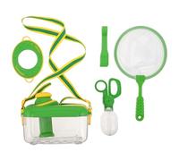 Toyvian Kit de Capture d'Insectes pour Garçon et Filles Boîte d'Exploration Ventilée Filet à Lépidoptères Pince à Épiler et Loupe Jeu Éducatif Scientifique d'Extérieur pour Aventures