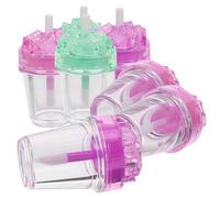 Toyvian Kit de Démarrage Portable pour Gloss à Lèvres 7 Tubes de Gloss Vides en Plastique, Design Créatif et Transparent, pour Camping et Voyages Couleur Aléatoire
