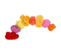 Toyvian Kit de Feutrage de Laine à Aiguille 8pcs Laine Cardée Multicolore Facile à Modeler pour Loisirs Créatifs et Activités en Famille Couleur Aléatoire