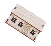 Toyvian Kit de Maison Miniature en Bois Beige à Assembler Soi-même, Modèle de Cabane Robuste pour Décoration Festive et Amateurs de Miniatures