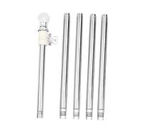 Toyvian Kit de Mât de Drapeau en Acier Inoxydable Montage Mural Mât Rotatif de 6 Pieds à 5 Sections Adapté pour Drapeaux D'extérieur et Intérieur, pour Événements et Jardin