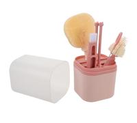 Toyvian Kit de Nettoyage pour Biberon -Né avec Goupillon Silicone Doux Brosse pour Paille Égouttoir Intégré et Kit de Voyage Portable pour Hygiène Bébé en Déplacement