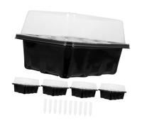 Toyvian Kit de Plateau Semis avec Étiquettes Bac Germination Respirant pour Intérieur Boîte Démarrage Plantes Cactus et Légumes