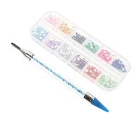 Toyvian Kit de Pointillage Stylo à Dessin Diamant Multifonction, Sélecteur de Cristaux, Outils de Manucure DIY, 1 Coffret