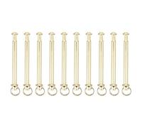 Toyvian Kit de réparation de 10 rivets et écrous pour arbre de ventilateur pliable, clous de fixation de remplacement pour grand éventail de danse pliable en bambou, doré