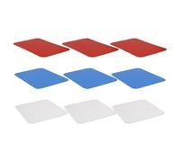 Toyvian Kit de Réparation pour Canoë Kayak 9 Pièces Patchs Étanches PVC Rouge Bleu Blanc pour Bateau Gonflable Paddle Gonflable Réparation Rapide Solide et Portable pour Sports Nautiques