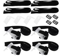 Toyvian Kit de Sangle de Fixation pour Couverture Solaire de Piscine Enterrée avec Enrouleur de Sangle Résistant pour Sécuriser et Protéger la Couverture Solaire