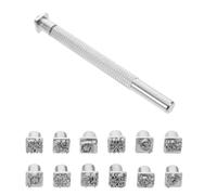 Toyvian Kit de Sculpture Cuir 12 Pièces Tampons Fleurs, Outils de Marquage pour Travail du Cuir, Ensemble Professionnel et Débutant, Loisirs Créatifs et Atelier de Maroquinerie