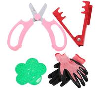 Toyvian Kit Outils De Jardinage pour Bonsaï Râteau Et Cisaille Ensemble De Plantation avec Arrache-épines Et Gants Inclus Outils De Jardinage Durables