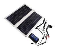 Toyvian Kit Panneau Solaire Portable Double Panneau avec Contrôleur pour Recharge Urgence Alimentation Solaire Extérieure Polyvalente pour Camping Randonnée et Voyage
