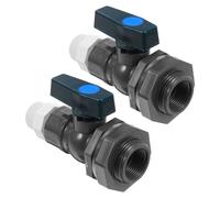 Toyvian Kit Robinet Cuve 2 Pièces 3/4'' PVC avec Vanne Contrôle Fonctionnelle pour Système Collecte Eau de Pluie Jardin