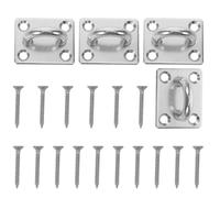 Toyvian Kit Suspendre pour Hamac Mural 4 Pièces en Acier Inoxydable 304 M8 16 Vis, Crochets Robustes et Anneaux D’arrimage Résistants aux Intempéries pour Fixation Plafond et