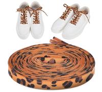 Toyvian Lacets Plats Léopard Colorés Lacets Fins Résistants pour Baskets Chaussures Décontractées et Habillées Motif Animal et Facile à Nouer