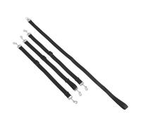 Toyvian Laisse pour Chien en Nylon Noir avec Solution Triple Promenade, Facile à Nettoyer et Anti-enchevêtrement pour Aventures en Plein Air