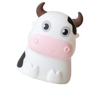 Toyvian Lampe de Nuit en Silicone Forme Vache Veilleuse Multicolore LED Taille Compacte sans Pile Chambre Bébé et Bureau Décoration Ambiante Douce et Portable