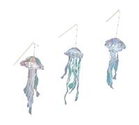 Toyvian Lampe Lumineuse Portable pour Décoration de Chambre Lot de 3 Lanternes à LED Effet Multicolore Veilleuse Décorative pour Fête et Garçon et Filles