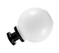 Toyvian Lampe Solaire LED à Globe 20 CM pour Poteau Lampadaire Extérieur Étanche avec Base Noire Lumière Blanche Éclairage Automatique pour Jardin Terrasse et Allée Énergie Solaire
