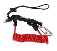 Toyvian Lanière de Plongée Anti-perte Câble Inoxydable à Ressort pour Appareils Photo Sous-marins Plongeurs Clip Détachable Rapide Rouge