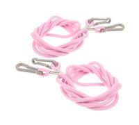 Toyvian LanièRe De Ski Enfant, 2pièces Attache Moufles Élastiques Réglables Garçon Fille Clips Lanières Sécurité pour Ski Cordons Rose Maintien Pratique Moufles Accessoire SéCurité ExtéRieur
