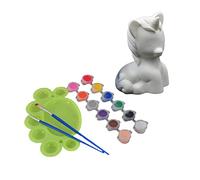 Toyvian Licorne à Peindre Modèle Créatif Pour Garçon Fille Avec Ensemble De Outils De Peinture Jouet Diy Hauteur Pour Activités Manuelles Et Décorations