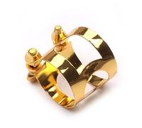 Toyvian Ligature Pour Saxophone Alto Mib Doré Attache Métal à Double Filetage Clip Pour Saxophone Alto