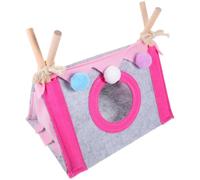Toyvian Lit Chaud Triangulaire pour Petits Animaux, Cachette Cosy en Feutre | Abri Simple et Stylé, Bois et Feutre, Environnement Sûr, Amovible et Lavable, pour Cochons D’inde