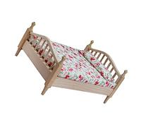 Toyvian Lit Miniature pour Maison De Poupées Accessoire De Décoration pour Chambre Modèle
