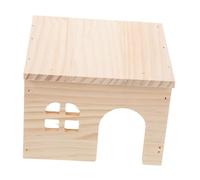 Toyvian Lit pour Hamster avec Maison Bois Tunnel De Jeu Et Plateformes Alimentation Et Habitat Pratique pour Cages à Petits Animaux
