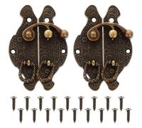 Toyvian Loquets de Boîte Rétro Pratiques et Faciles à Installer en Alliage de Zinc Lot de 2 Serrures à Boîte Anciennes pour Coffrets à Bijoux et Caisses en Bois