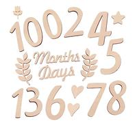 Toyvian Lot de 1 Set de Carte de Mois en Bois pour Bébé, Accessoire Photo de Naissance Réutilisable, Bords Lisses, pour Célébrer les Premières Étapes