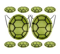 Toyvian Lot de 10 accessoires de cosplay en forme de carapace de tortue : carapace de tortue portable - dos de tortue réaliste pour les fêtes d'Halloween et les activités de plein air