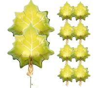 Toyvian Lot de 10 Ballons en Aluminium en Forme de Feuille D'érable : Jolis Ballons en Forme de Feuille D'érable, Parfaits pour Une Fête D'automne, Une Décoration Automnale Ou Comme Cadeaux