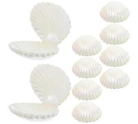 Toyvian Lot de 10 Boîtes à Dragées en Coquillage Petit Format Nacré Plastique Irisé Placage sous Vide Mariage Plage Fête