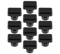 Toyvian Lot de 10 Bouchons Noirs Carrés à Pression pour Flacon de Parfum 15 MM Plastique Acrylique Brillant Compatibles Flacons en Verre Fermeture Hermétique Anti-Évaporation Usage