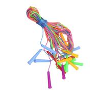 Toyvian Lot de 10 Cordes à Sauter en PVC Haute Résistance Poignées en Plastique Longueur 2 Mètres Cordes de Fitness pour Garçon et Filles Éducatif pour Entraînement à Couleur Aléatoire