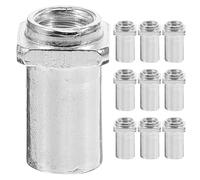 Toyvian Lot de 10 Écrous Pivotants en Fer M6 Argentés, Pièces Détachées pour Batterie Jazz et Militaire, Accessoires pour Support de Tom Basse, Diamètre Intérieur 6 Mm, Matériel de