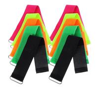 Toyvian Lot de 10 élastiques de Course à Trois Pattes réglables pour Jeux de Plein air, fêtes, Team Building, journées Scolaires