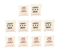 Toyvian Lot de 10 jouets à herbe à chat pour chats d'intérieur en toile - Jouet pour chaton - Style aléatoire