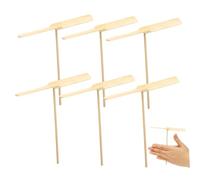 Toyvian Lot de 10 Jouets Volants en Bois Libellule pour Garçon et Filles Jeu Interactif en Plein Air Jouet à Friction Éducatif et