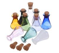 Toyvian Lot de 10 Mini Bouteilles Décoratives en Verre pour Petites Bouteilles À Souhaits pour Émotions Sensorielles Ornementales