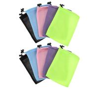Toyvian Lot de 10 Paquet à Cordon en Filet de Nylon 15x20 Cm - Paquet de Rangement Respirants pour Sport, Voyage et Jouets - Petites Pochettes Légères et Solide Multifonctions