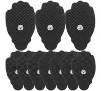 Toyvian Lot de 10 Patchs de Massage Portables en Silicone Noir, Coussinets Auto-adhésifs en Gel D’eau Tissu Non Tissé Respirant, Accessoires Corps pour Soulagement Musculaire à Domicile