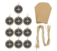 Toyvian Lot de 10 Pendentifs en Forme de Boussole en Aluminium de Qualité Supérieure, Portable, Boussole de Poche, Décoration pour Mariage et Cadeaux pour Invités
