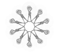 Toyvian Lot de 10 Pinces à Ventouse Épaissie 4,1 CM en Acier Inoxydable pour Fixation Multifonctionnelle sur Vitres, Porte-Cartes, Tickets de Parking, la Cuisine et Salle de Bain,