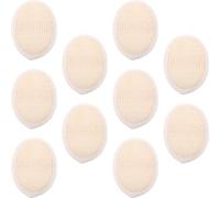 Toyvian Lot de 10 Serviettes à Récurer en Éponge Loofah Douce pour Exfoliation Délicate et Mousse Riche, pour Bain à Domicile ou Dortoir, Matériau Naturel Loofah et Tissu Beige